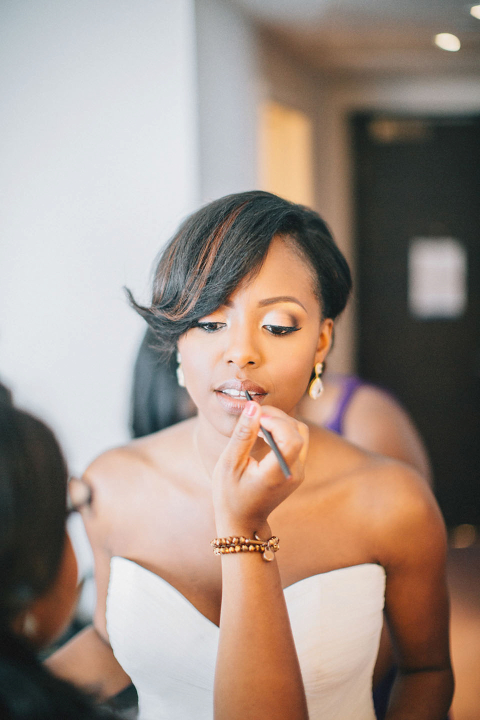 An Essense of Australia gown for a Caribbean Nigerial fusion wedding in London. Photography by Nicholas Lau.