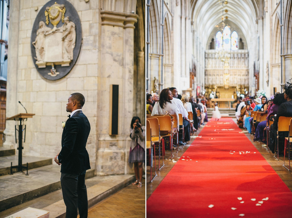 An Essense of Australia gown for a Caribbean Nigerial fusion wedding in London. Photography by Nicholas Lau.