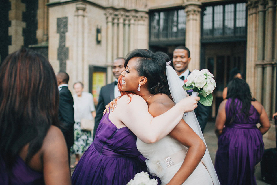 An Essense of Australia gown for a Caribbean Nigerial fusion wedding in London. Photography by Nicholas Lau.