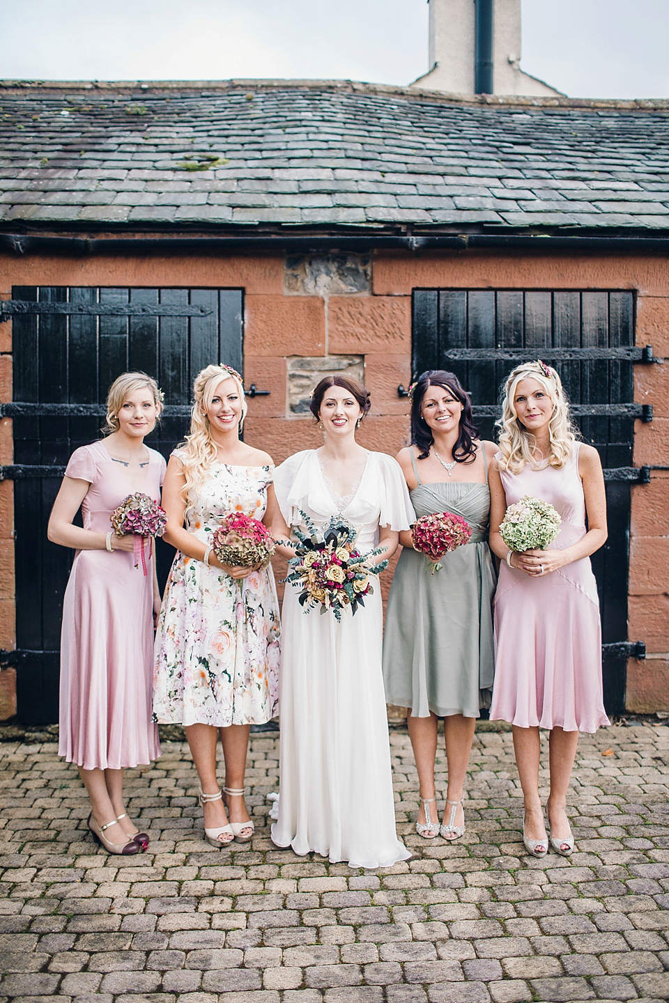 Rebeca wore a Jenny Packham gown for her homemade, Autumn wedding in the Lake District. Photography by Jessica Reeve.