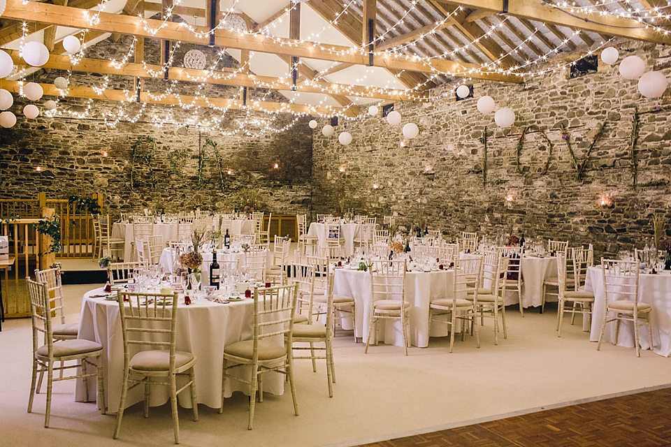 Rebeca wore a Jenny Packham gown for her homemade, Autumn wedding in the Lake District. Photography by Jessica Reeve.