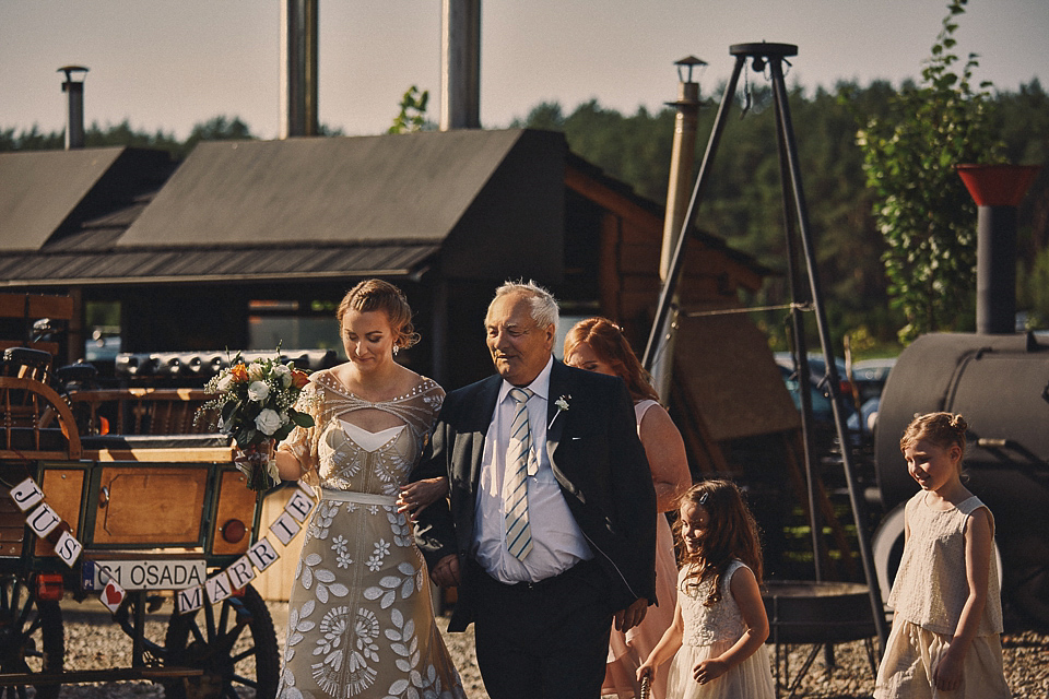 A Rue de Seine gown for a rustic, outdoor wedding in Poland. Photography by Slawomir Gubula. A Rue de Seine gown for a rustic, outdoor wedding in Poland. Photography by Slawomir Gubula.