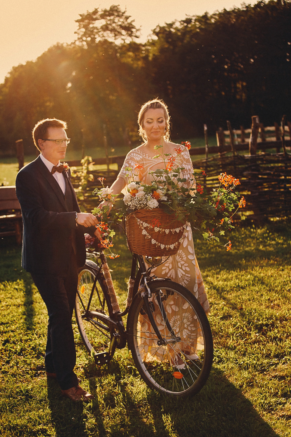 A Rue de Seine gown for a rustic, outdoor wedding in Poland. Photography by Slawomir Gubula.