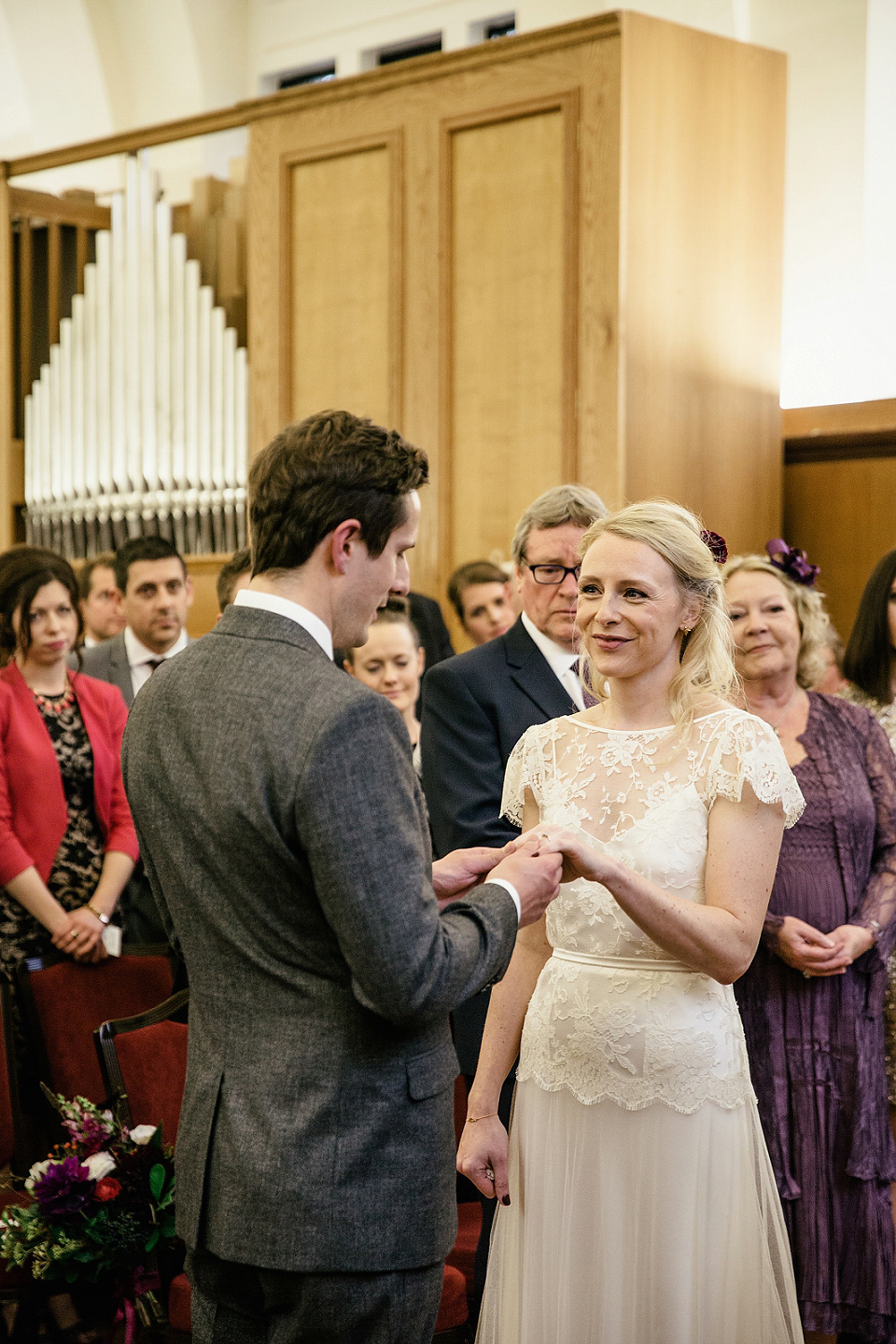 Alexa wears Halfpenny London for her Autumn wedding in London. Photography by Kat Hill.