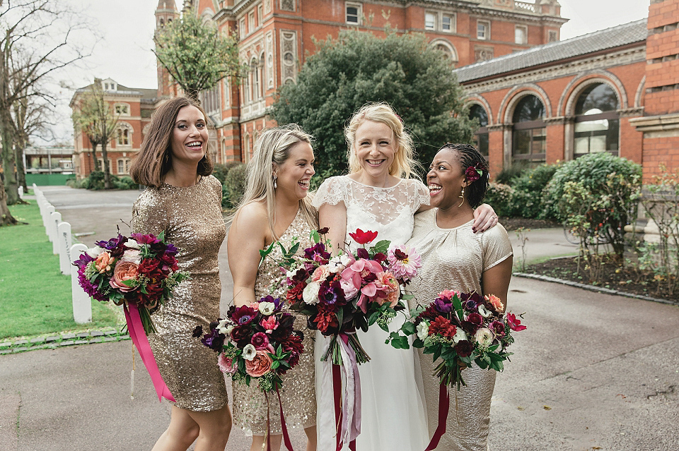 Alexa wears Halfpenny London for her Autumn wedding in London. Photography by Kat Hill.