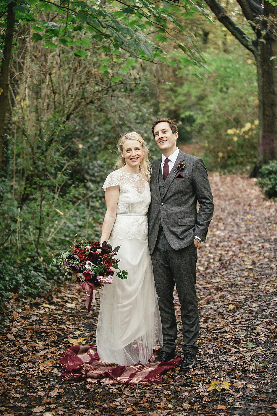 Alexa wears Halfpenny London for her Autumn wedding in London. Photography by Kat Hill.