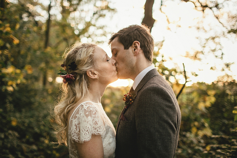 Alexa wears Halfpenny London for her Autumn wedding in London. Photography by Kat Hill.