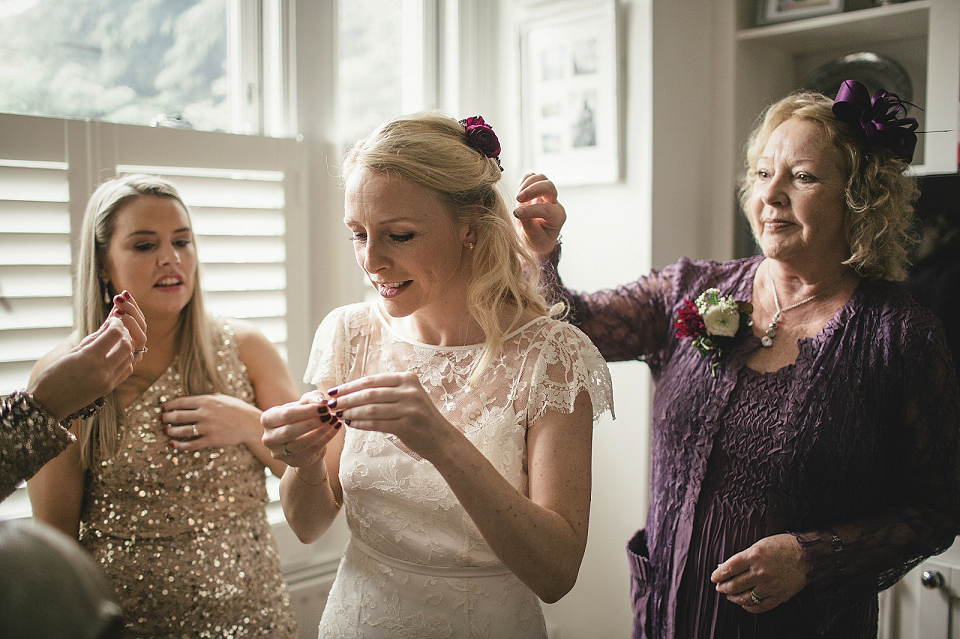 Alexa wears Halfpenny London for her Autumn wedding in London. Photography by Kat Hill.
