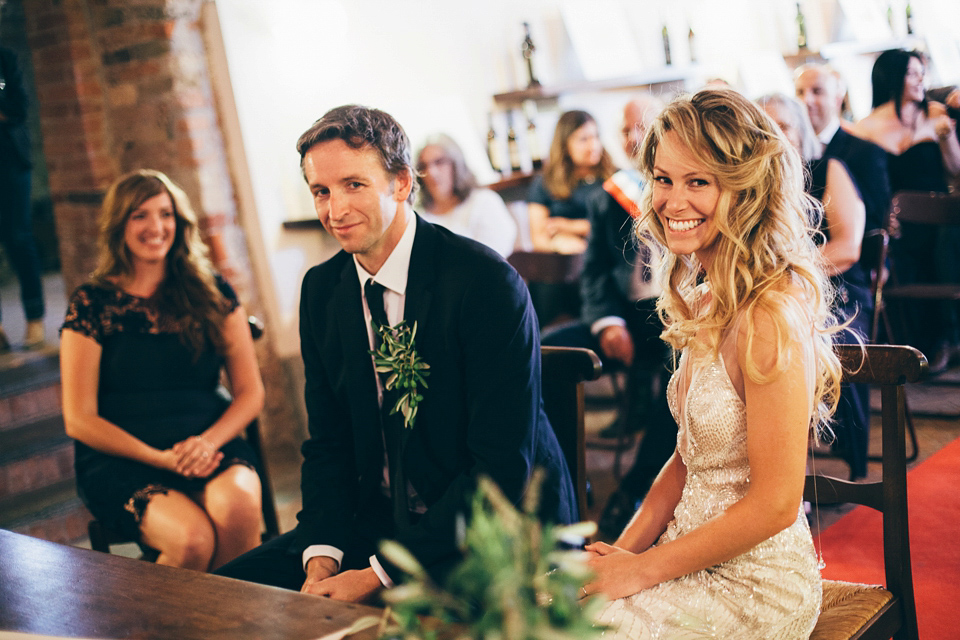 Katherine wore the Gianna Marie gown for her Vanity Fair inspired glamorous destination wedding in the Italian countryside. Photography by James Allan.