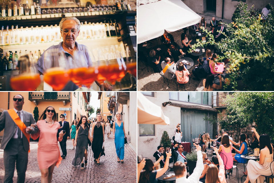 Katherine wore the Gianna Marie gown for her Vanity Fair inspired glamorous destination wedding in the Italian countryside. Photography by James Allan.