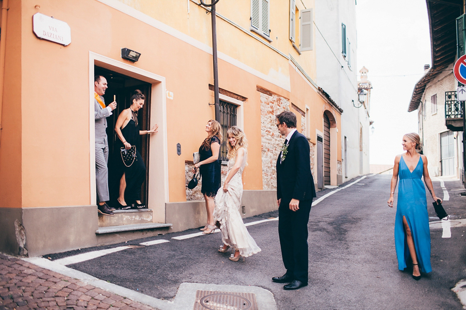 Katherine wore the Gianna Marie gown for her Vanity Fair inspired glamorous destination wedding in the Italian countryside. Photography by James Allan.