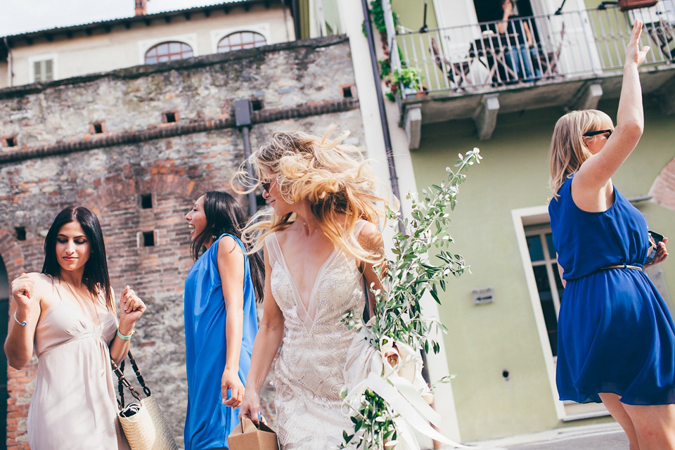 Katherine wore the Gianna Marie gown for her Vanity Fair inspired glamorous destination wedding in the Italian countryside. Photography by James Allan.