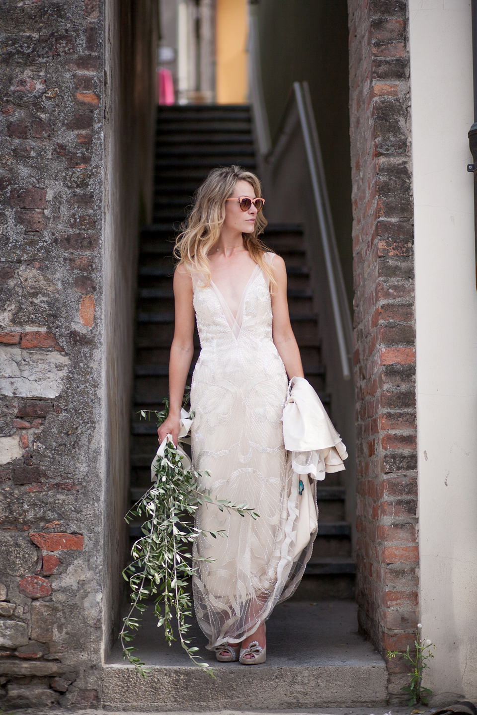 Katherine wore the Gianna Marie gown for her Vanity Fair inspired glamorous destination wedding in the Italian countryside. Photography by James Allan.