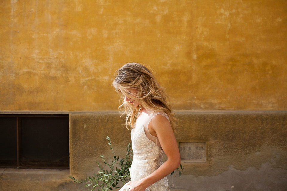 Katherine wore the Gianna Marie gown for her Vanity Fair inspired glamorous destination wedding in the Italian countryside. Photography by James Allan.