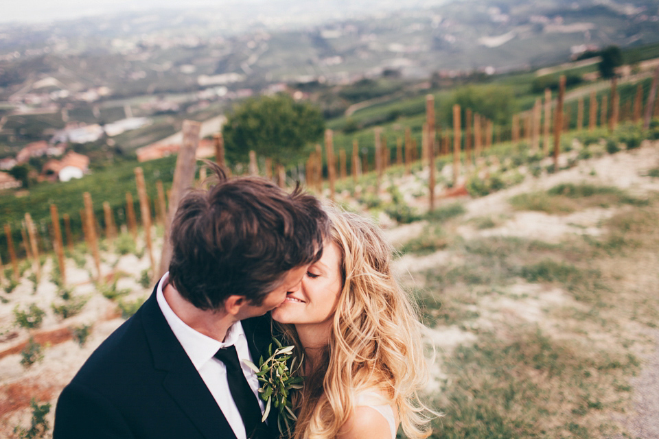 Katherine wore the Gianna Marie gown for her Vanity Fair inspired glamorous destination wedding in the Italian countryside. Photography by James Allan.