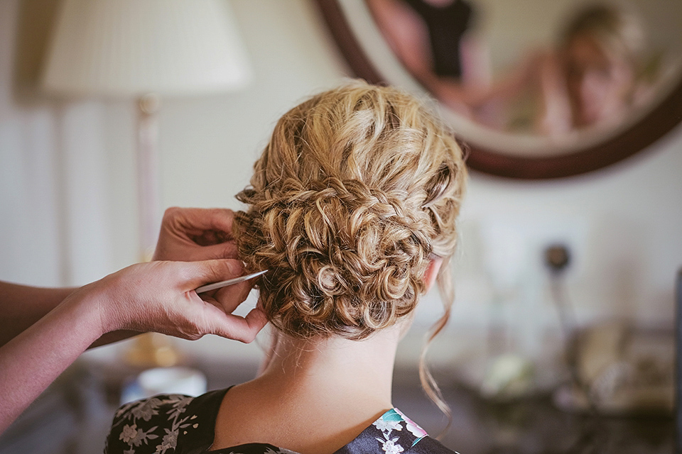 Rachel wears a Lusan Mandongus gown for her Durham Castle Wedding. 2Tone Creative Photography.