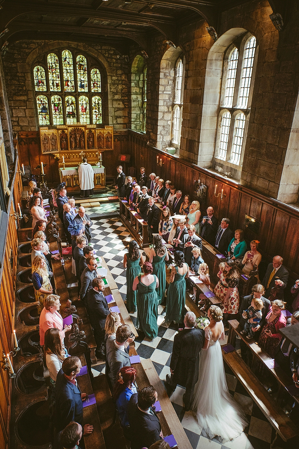 Rachel wears a Lusan Mandongus gown for her Durham Castle Wedding. 2Tone Creative Photography.