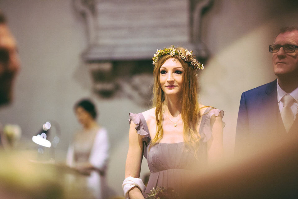 Lou wore a Kobus Dippenaar gown for her glamorous Tudor Manor house wedding. Photography by Joseph Hall.