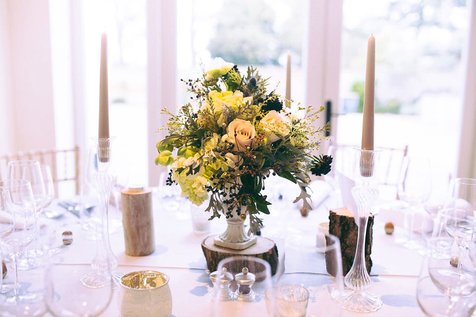 Lou wore a Kobus Dippenaar gown for her glamorous Tudor Manor house wedding. Photography by Joseph Hall.