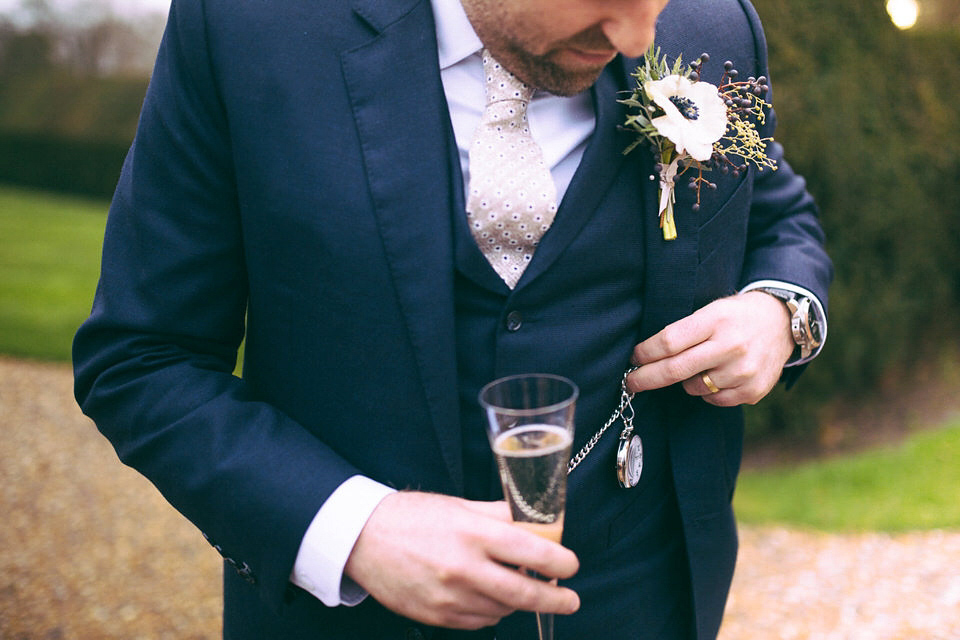 Lou wore a Kobus Dippenaar gown for her glamorous Tudor Manor house wedding. Photography by Joseph Hall.