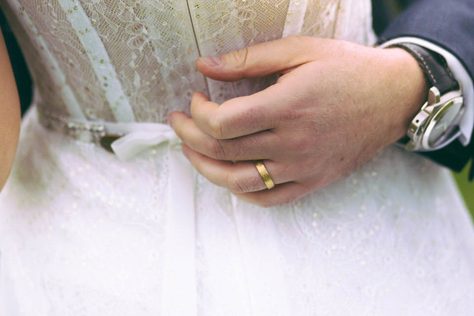 Lou wore a Kobus Dippenaar gown for her glamorous Tudor Manor house wedding. Photography by Joseph Hall.