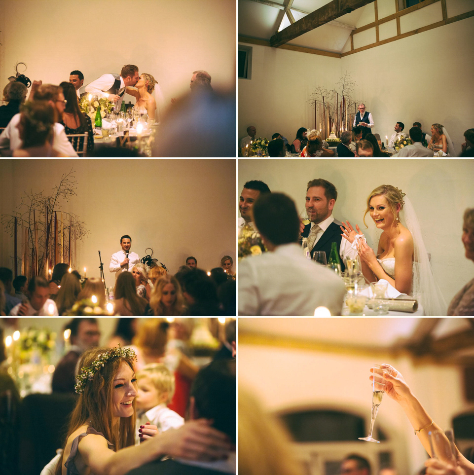 Lou wore a Kobus Dippenaar gown for her glamorous Tudor Manor house wedding. Photography by Joseph Hall.