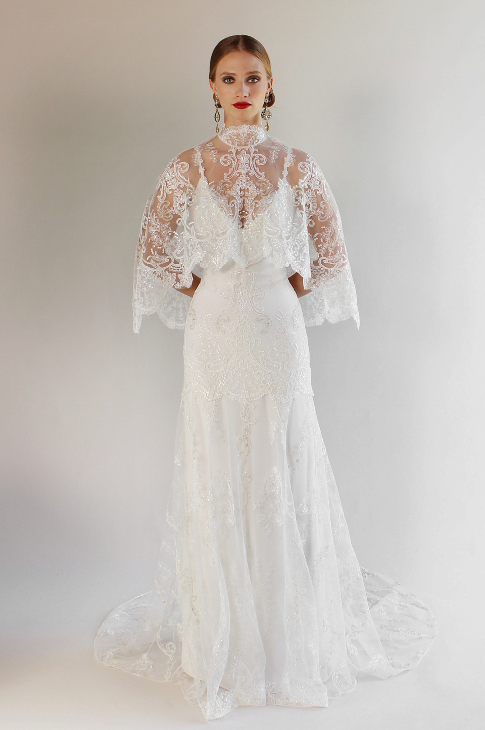 wpid419766 13b Santa Monica with Cape Romantique f - California Dreamin' - The New Collection from Romantique by Claire Pettibone wpid419766 13b Santa Monica with Cape Romantique f