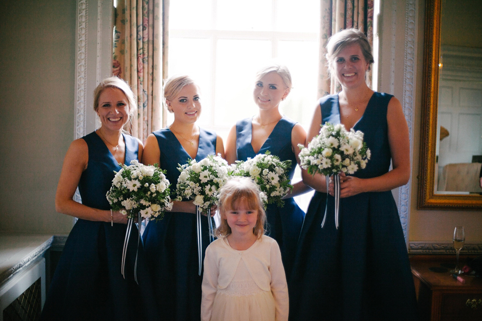 A cut-out dress made by the bride for her modern monochrome and Art Deco inspired wedding. Photography by Naomi Fowler.