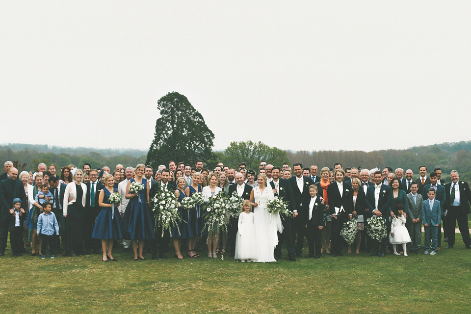 A cut-out dress made by the bride for her modern monochrome and Art Deco inspired wedding. Photography by Naomi Fowler.