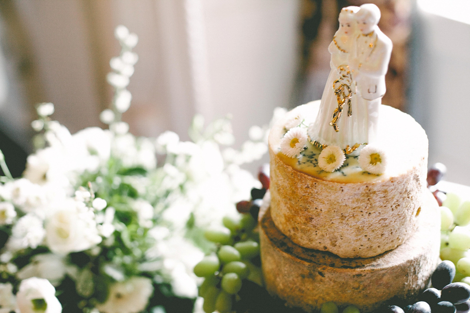 A cut-out dress made by the bride for her modern monochrome and Art Deco inspired wedding. Photography by Naomi Fowler.