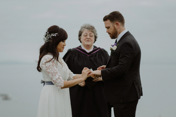 An Heirloom Wedding Dress for an Atmospheric Elopement on the Isle of Islay