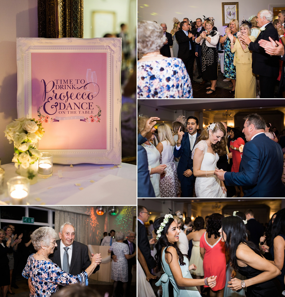 Nicole wearsa Stephanie Allin gown for her seafoam green inspired Summer wedding at Peterstone Court. Film photography by Victoria Phipps.