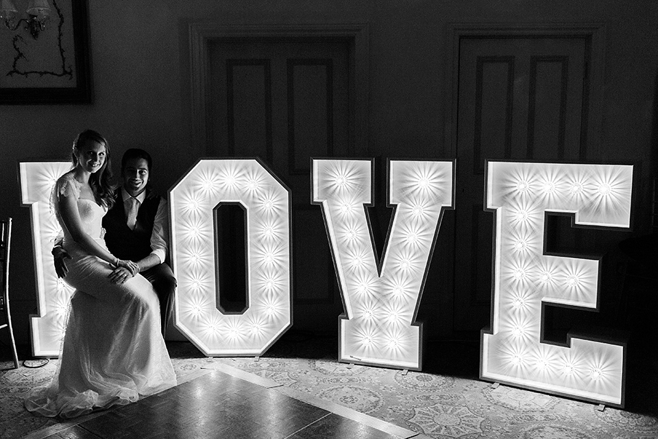 Nicole wearsa Stephanie Allin gown for her seafoam green inspired Summer wedding at Peterstone Court. Film photography by Victoria Phipps.