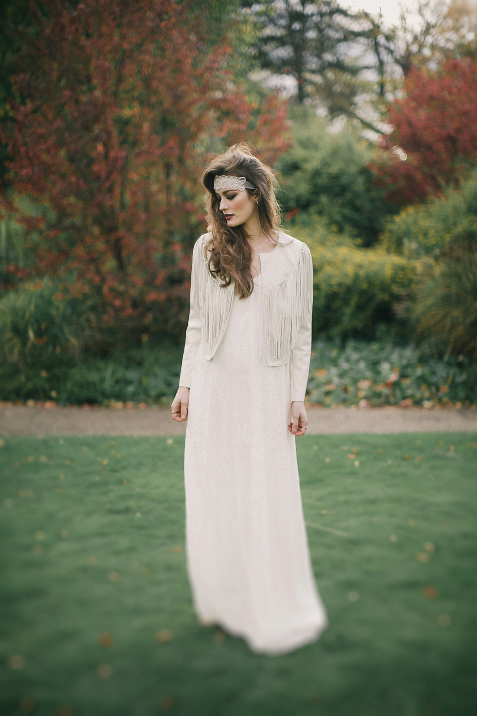 Beautiful 70's inspiration for the stylish modern bride. Styling by Cicily bridal using Halfpenny London and Charlie Brear gowns. Accessories by Debbie Carlisle. Photography by Jess Petrie.