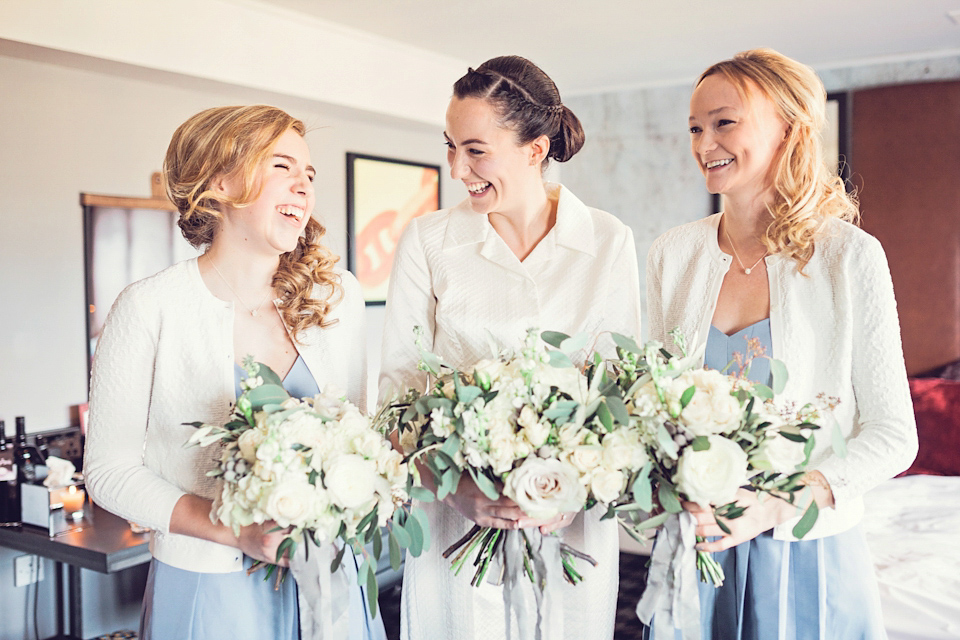 An Emelia Wickstead jumpsuit for a modern day wedding at the Baltic Centre for Contemporary Arts. Photography by Katy Melling.