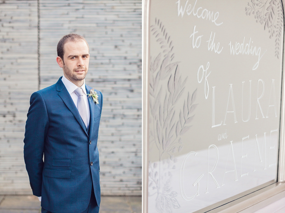 An Emelia Wickstead jumpsuit for a modern day wedding at the Baltic Centre for Contemporary Arts. Photography by Katy Melling.