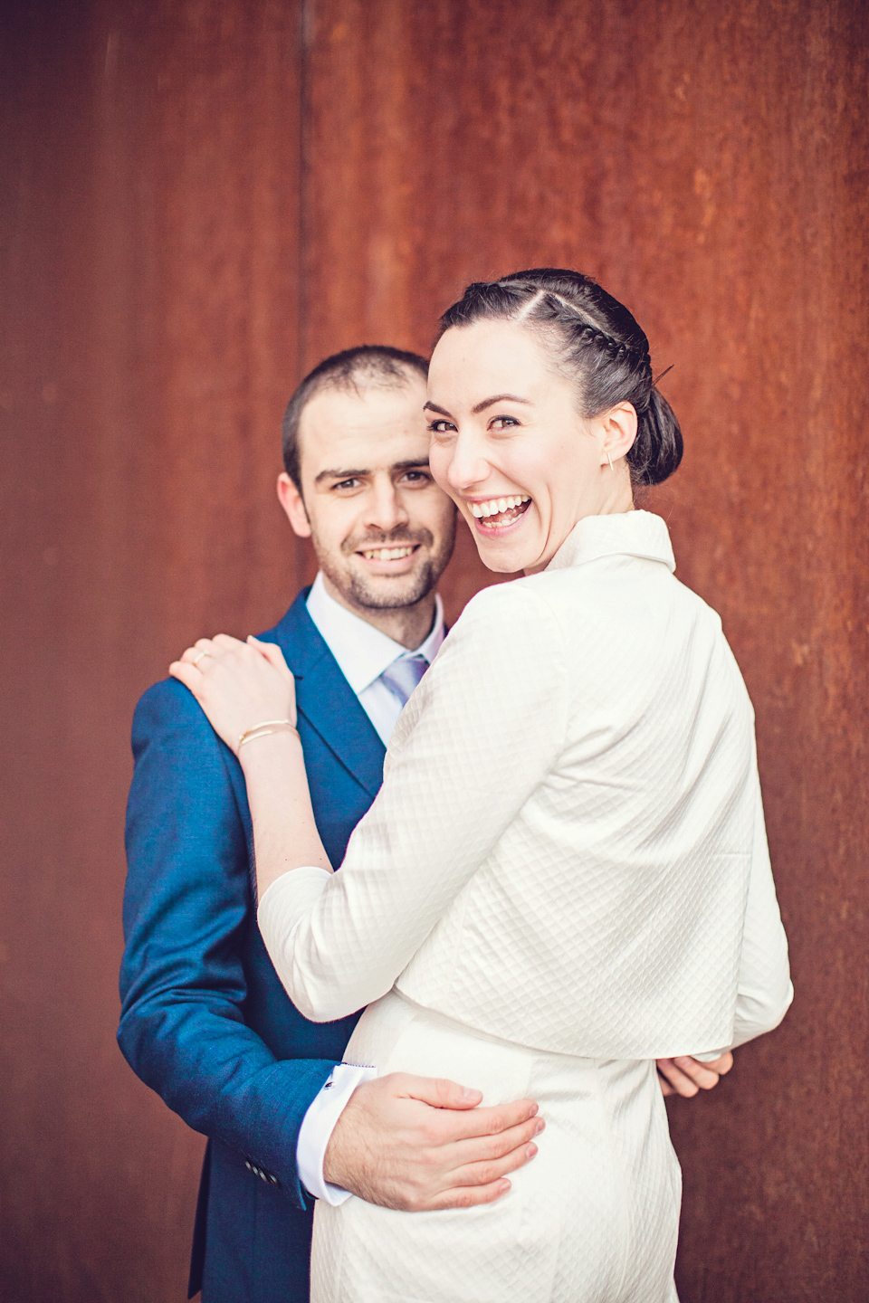 An Emelia Wickstead jumpsuit for a modern day wedding at the Baltic Centre for Contemporary Arts. Photography by Katy Melling.