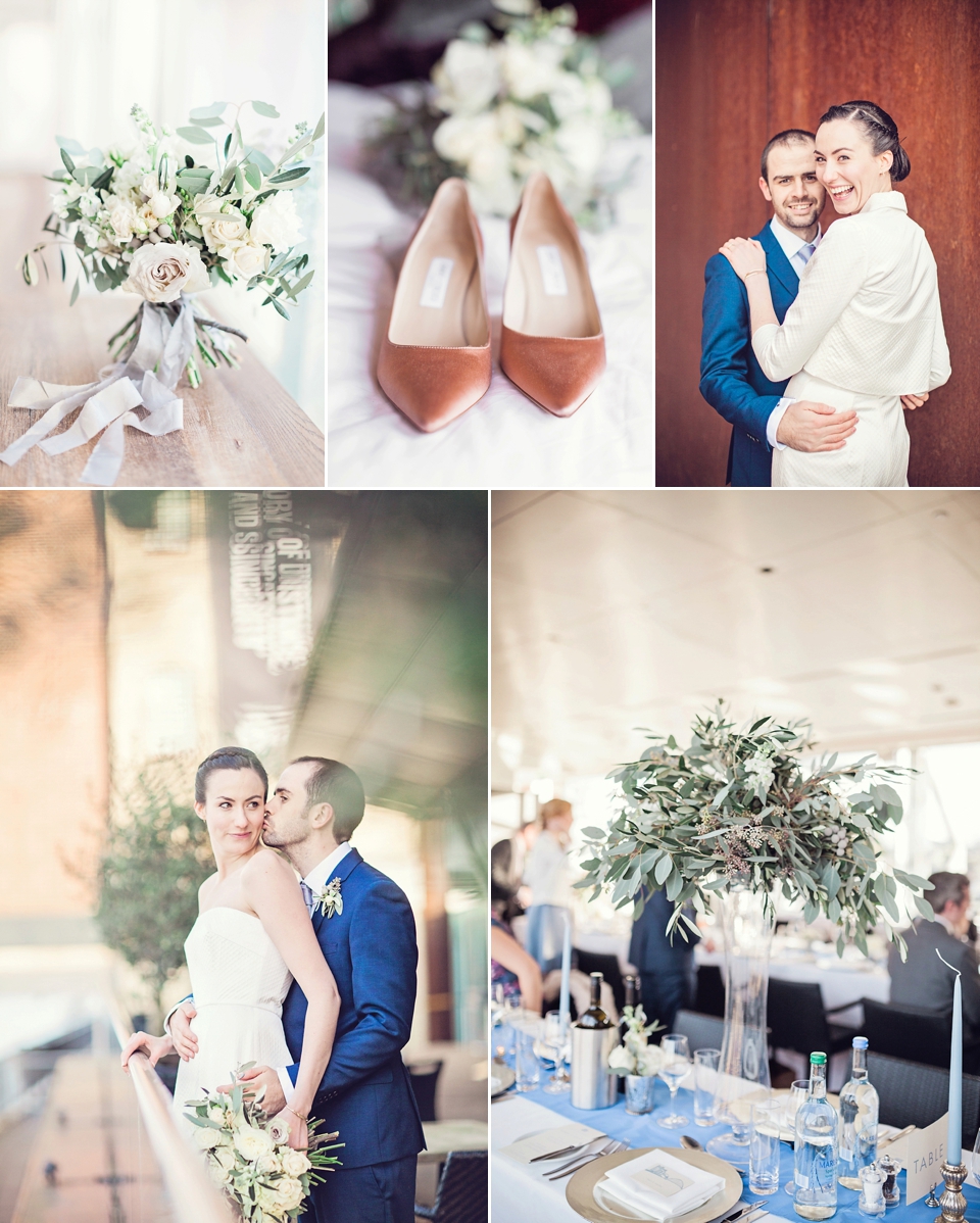 An Emelia Wickstead jumpsuit for a modern day wedding at the Baltic Centre for Contemporary Arts. Photography by Katy Melling.