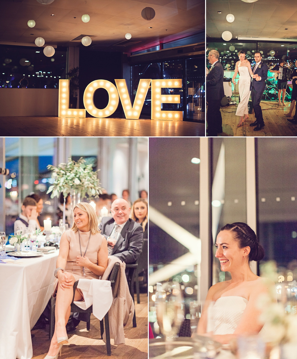 An Emelia Wickstead jumpsuit for a modern day wedding at the Baltic Centre for Contemporary Arts. Photography by Katy Melling.