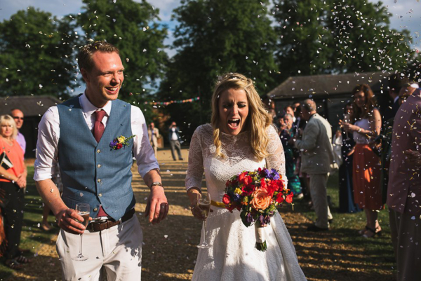 A Tea-Length Dress for a Colourful, Street Food, Summer Party Wedding