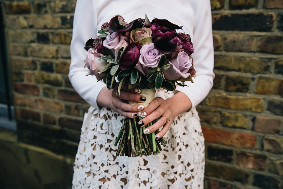 Emma wore a Self Portrait dress for her quirky, colourful and alternative, first look wedding. Photography by Eclection Photography.