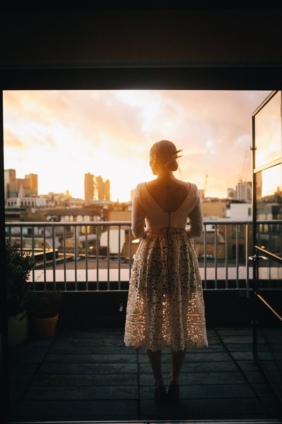 Emma wore a Self Portrait dress for her quirky, colourful and alternative, first look wedding. Photography by Eclection Photography.