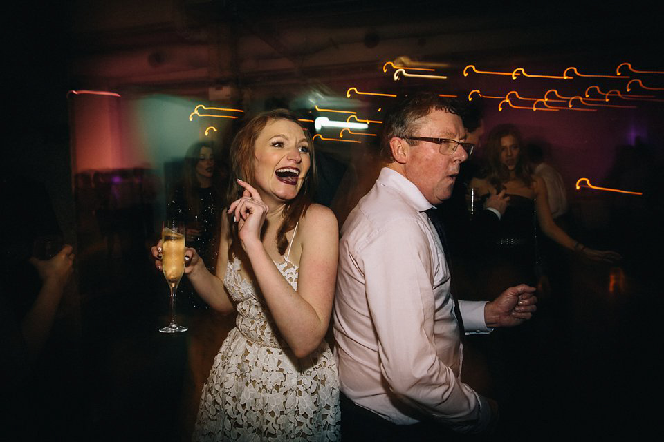 Emma wore a Self Portrait dress for her quirky, colourful and alternative, first look wedding. Photography by Eclection Photography.