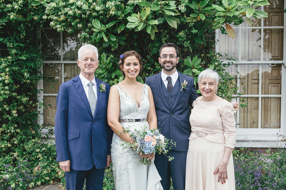 A modern Jewish wedding - the bride wears a gown by Wilden Bride. Photography by Kat Hill.