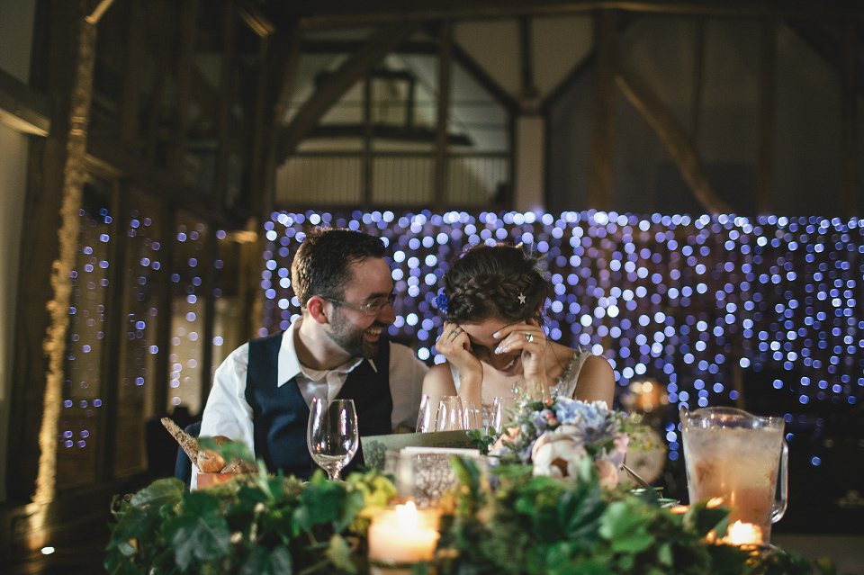 A modern Jewish wedding - the bride wears a gown by Wilden Bride. Photography by Kat Hill.