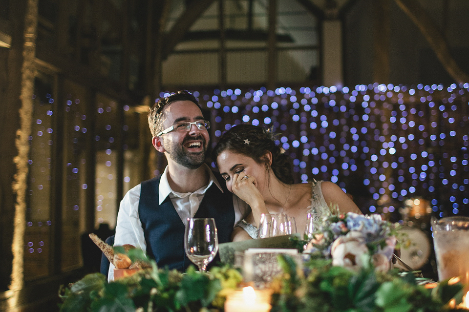 A modern Jewish wedding - the bride wears a gown by Wilden Bride. Photography by Kat Hill.