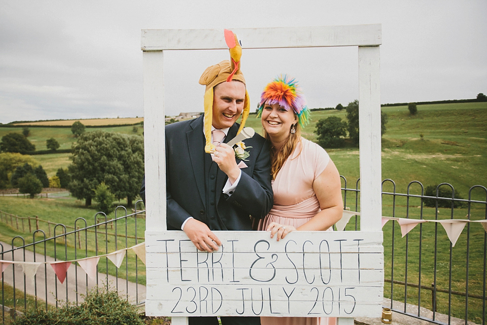 Terri wore an Anna Campbell inspired gown made by her mum, for her outdoor Summer wedding in the Cotswolds. Photography by McKinley Rodgers, film by Story Catchers Wedding Films.