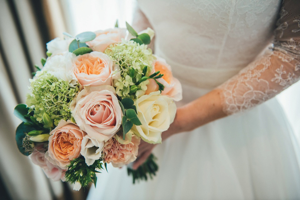 Hannah wore a Caroline Castigliano gown for her wedding to Matt. Photography by Nicola Thompson, film by Magic Hour Films