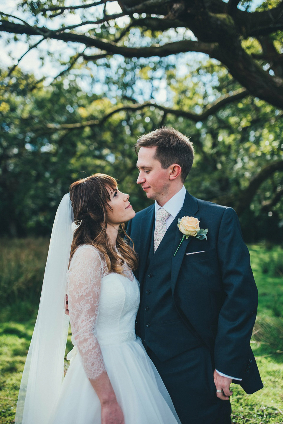 Hannah wore a Caroline Castigliano gown for her wedding to Matt. Photography by Nicola Thompson, film by Magic Hour Films