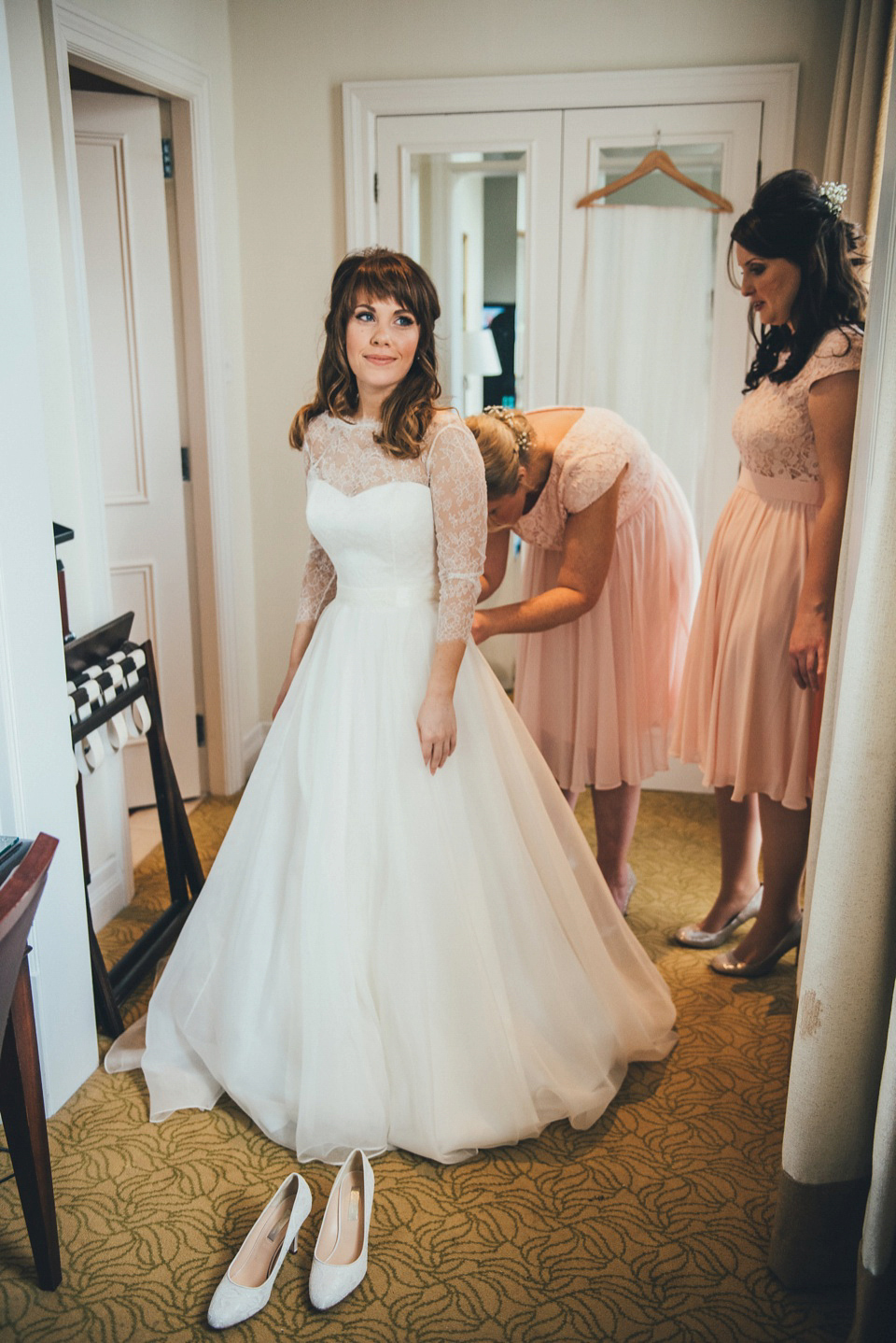Hannah wore a Caroline Castigliano gown for her wedding to Matt. Photography by Nicola Thompson, film by Magic Hour Films
